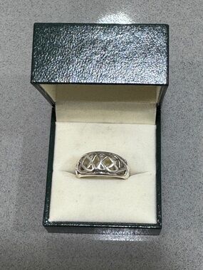 Sterling Silver Celtic Knot Band Ring - Silver